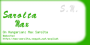 sarolta max business card
